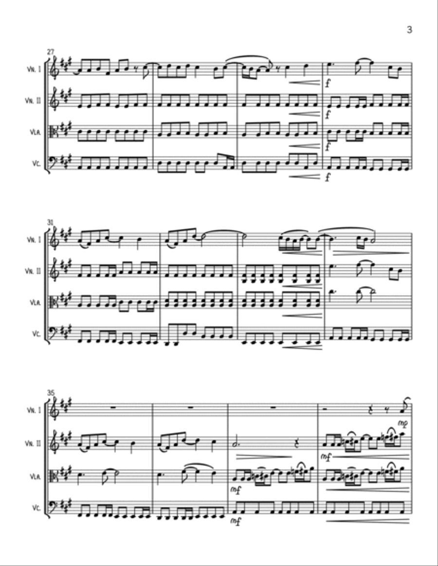 Love Grows (where My Rosemary Goes) String Quartet scores gallery preview page 3