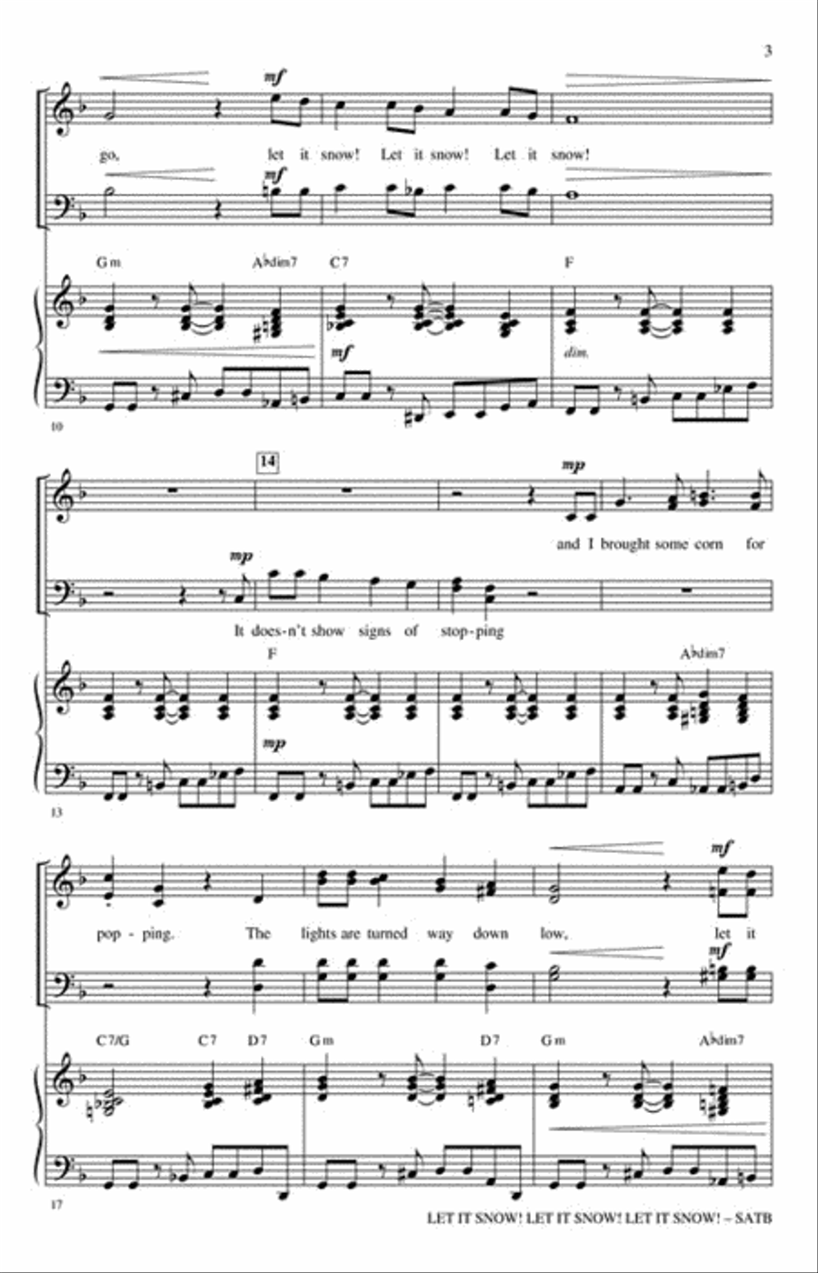Let It Snow! Let It Snow! Let It Snow! Choir scores gallery preview page 3