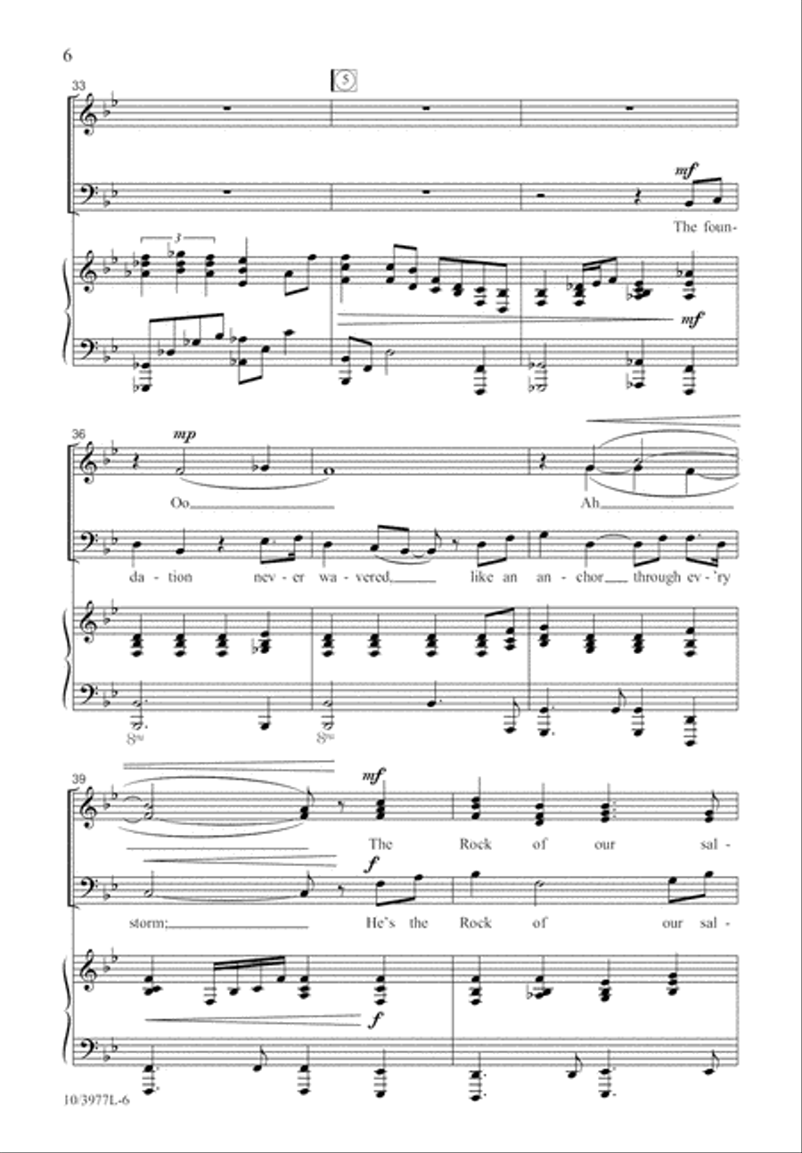 Jesus Is the Living Stone 4-Part scores gallery preview page 6