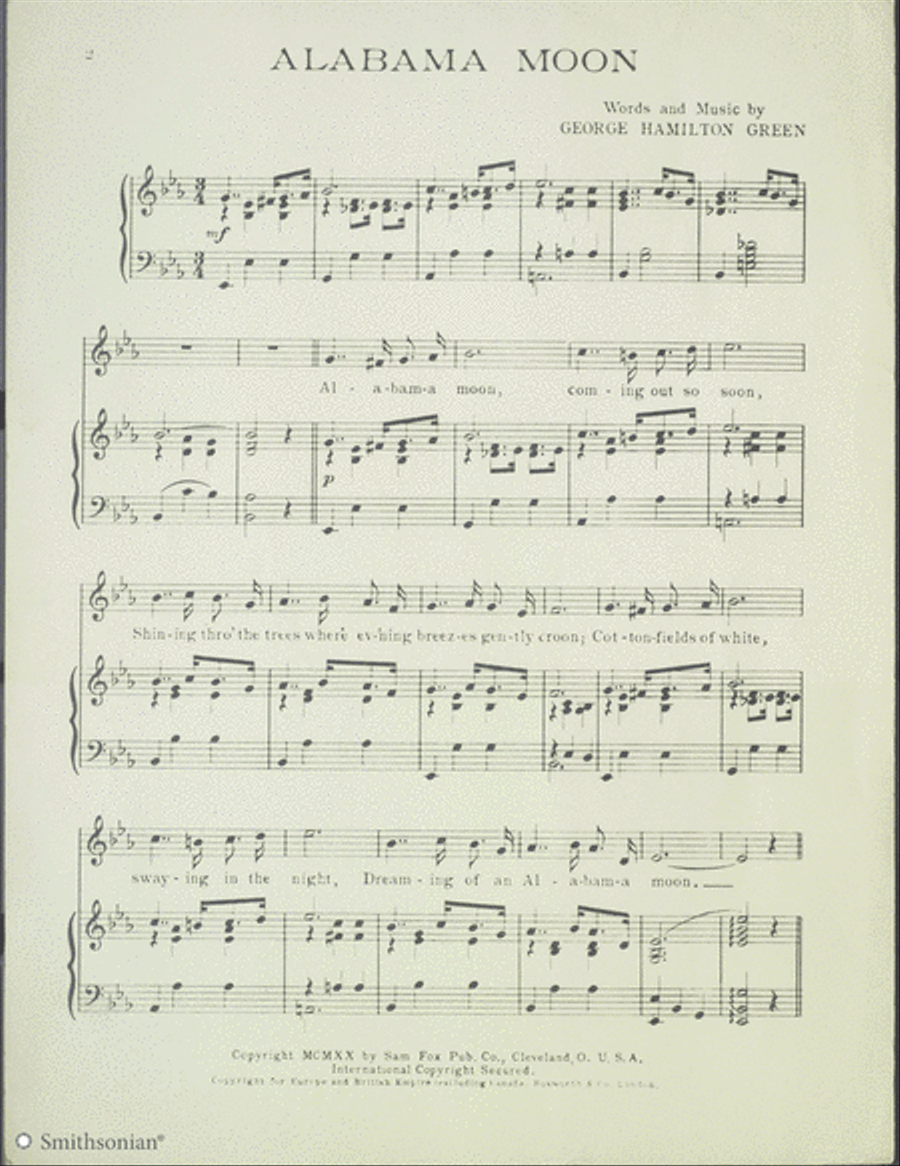 Alabama Moon Piano, Vocal scores gallery preview page 2