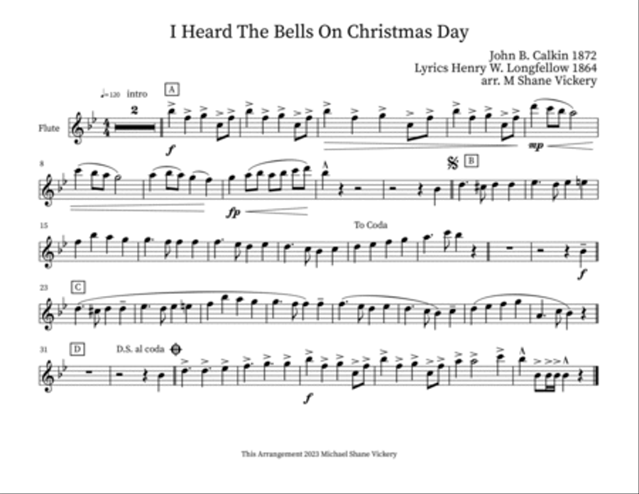I Heard The Bells On Christmas Day Marching Band scores gallery preview page 6