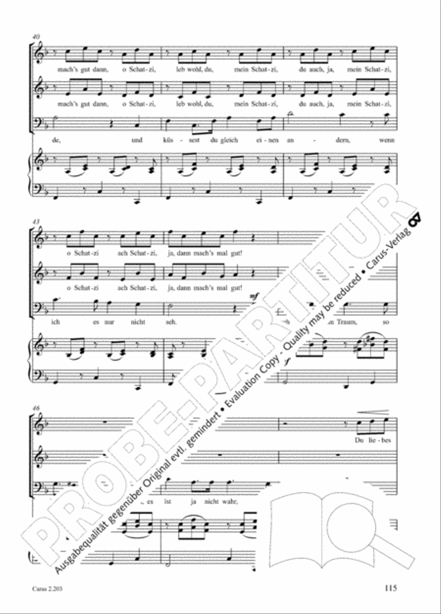 Loreley. Folk songs for choir (Loreley. Volkslieder fur Chor) Choir scores gallery preview page 120
