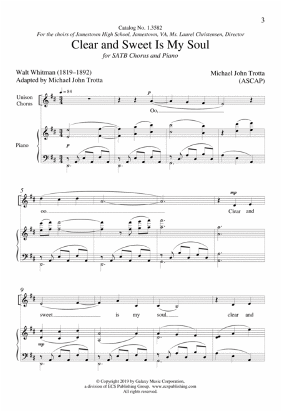 Clear and Sweet Is My Soul 4-Part scores gallery preview page 2