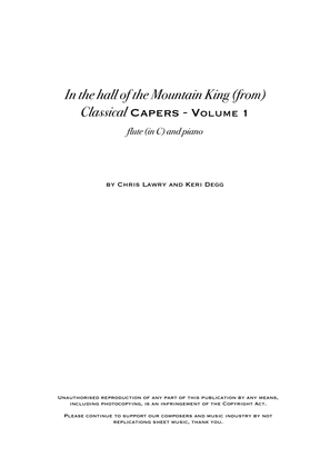 Book cover for In the hall of the mountain king (Grieg) (but not as you know it!) includes original flute solo - fl