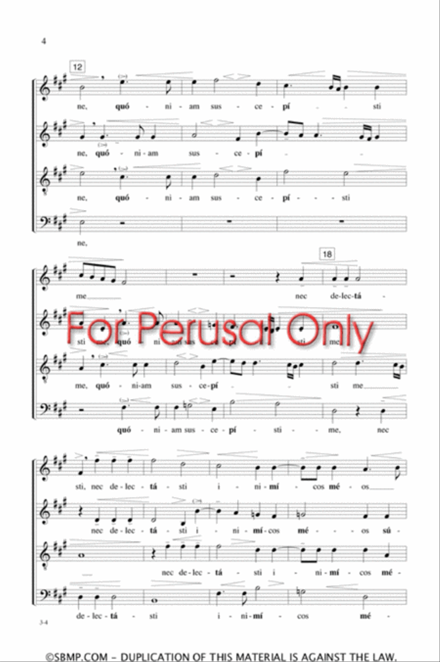 Exaltabo te - SATB Octavo 4-Part scores gallery preview page 3