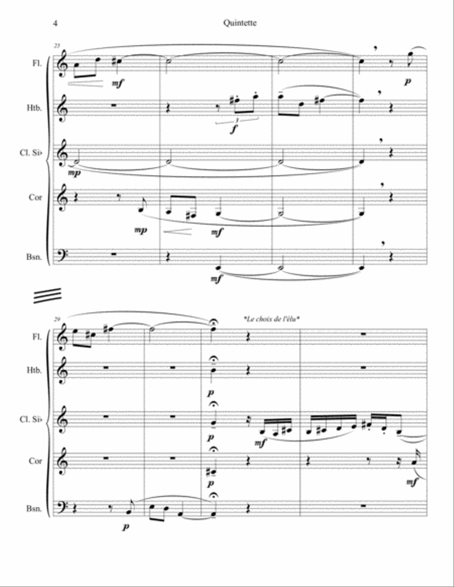 Quintette, «Toccate ou le récit digital» (Wind Quintet) Woodwind Quintet scores gallery preview page 4