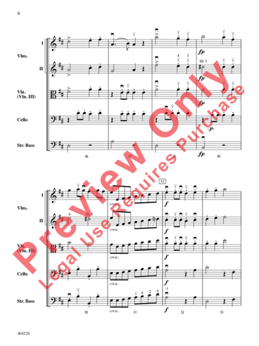 March Militaire March Militaire String Orchestra scores gallery preview page 9