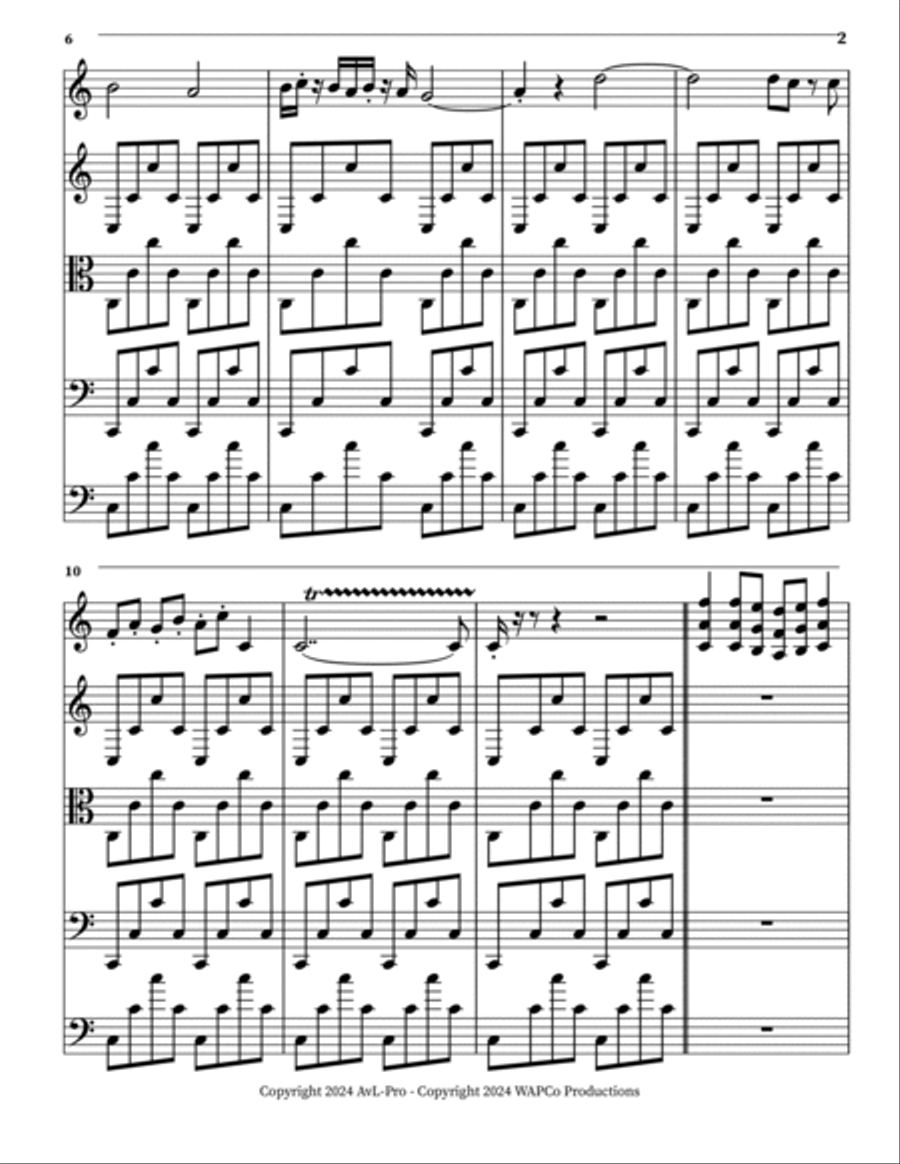 Symphony no. 7 in C major, op. 31 - I. Allegro con fuoco (for strings) String Orchestra scores gallery preview page 2