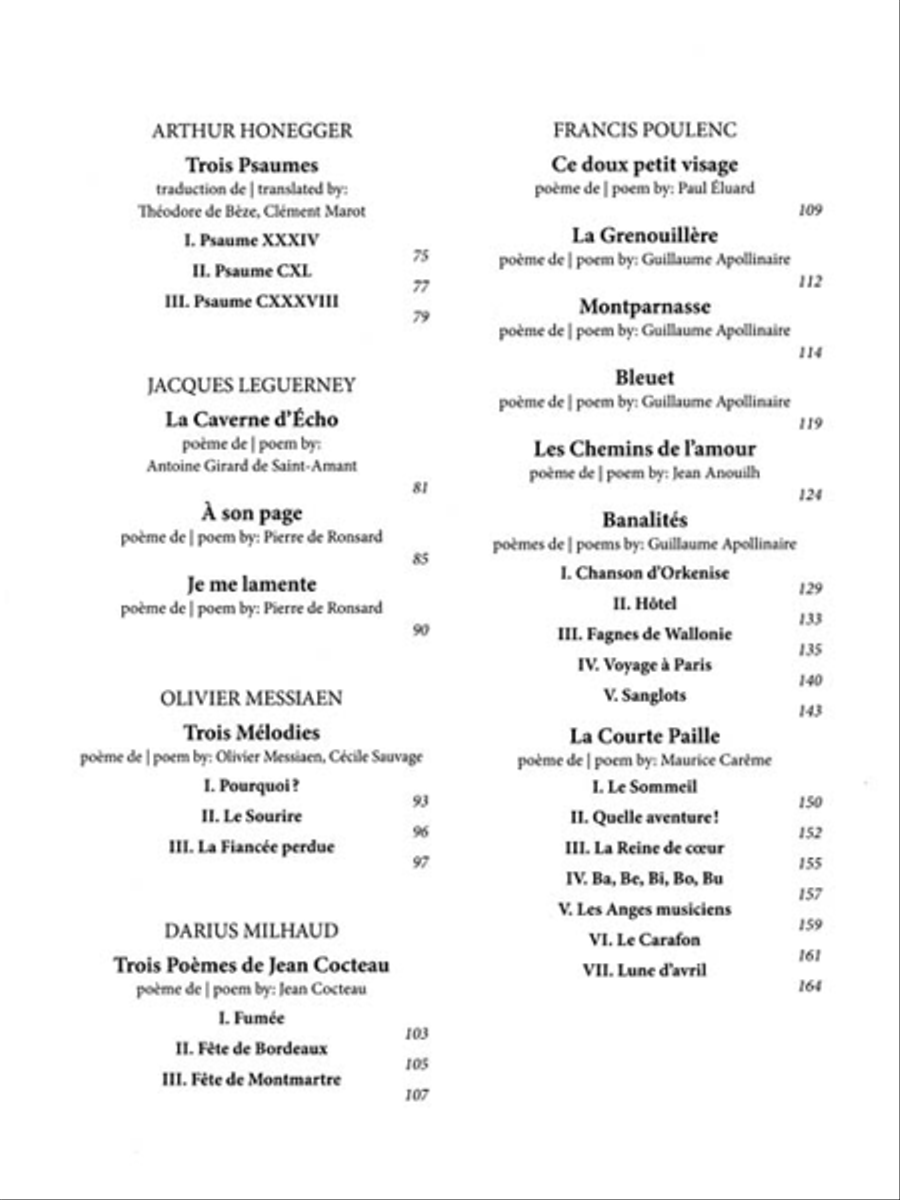 20th Century French Art Song High Voice scores gallery preview page 3