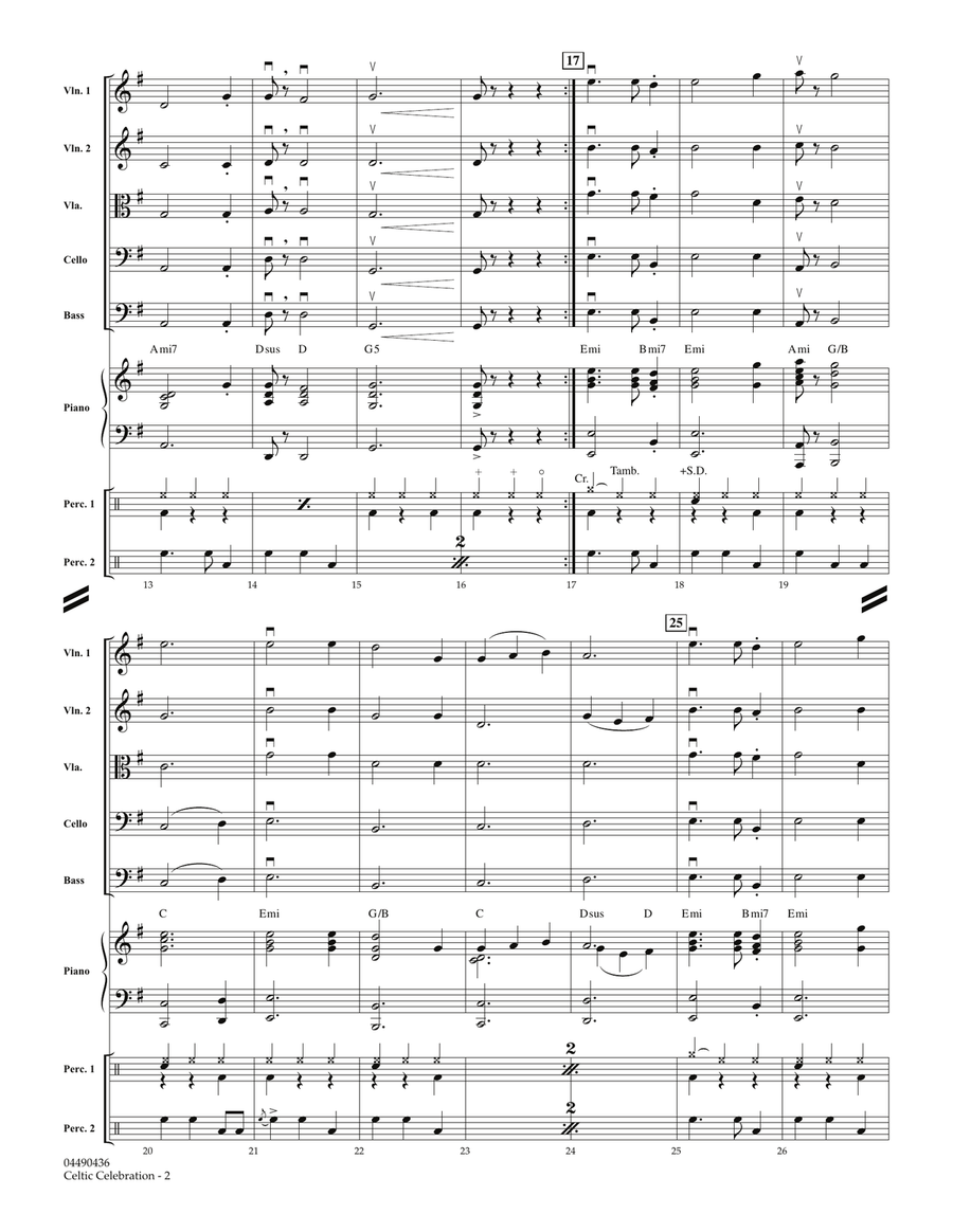 Celtic Celebration - Conductor Score (Full Score) Orchestra scores gallery preview page 2