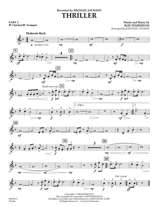 Thriller - Pt.2 - Bb Clarinet/Bb Trumpet