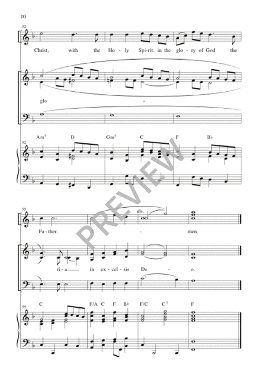 Christmas Gloria 3-Part scores gallery preview page 11
