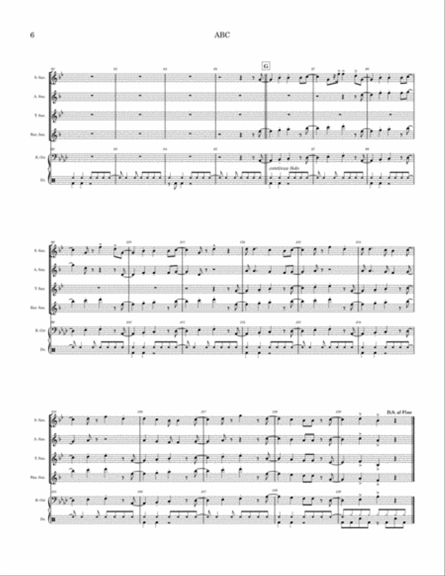ABC Saxophone Quartet scores gallery preview page 6