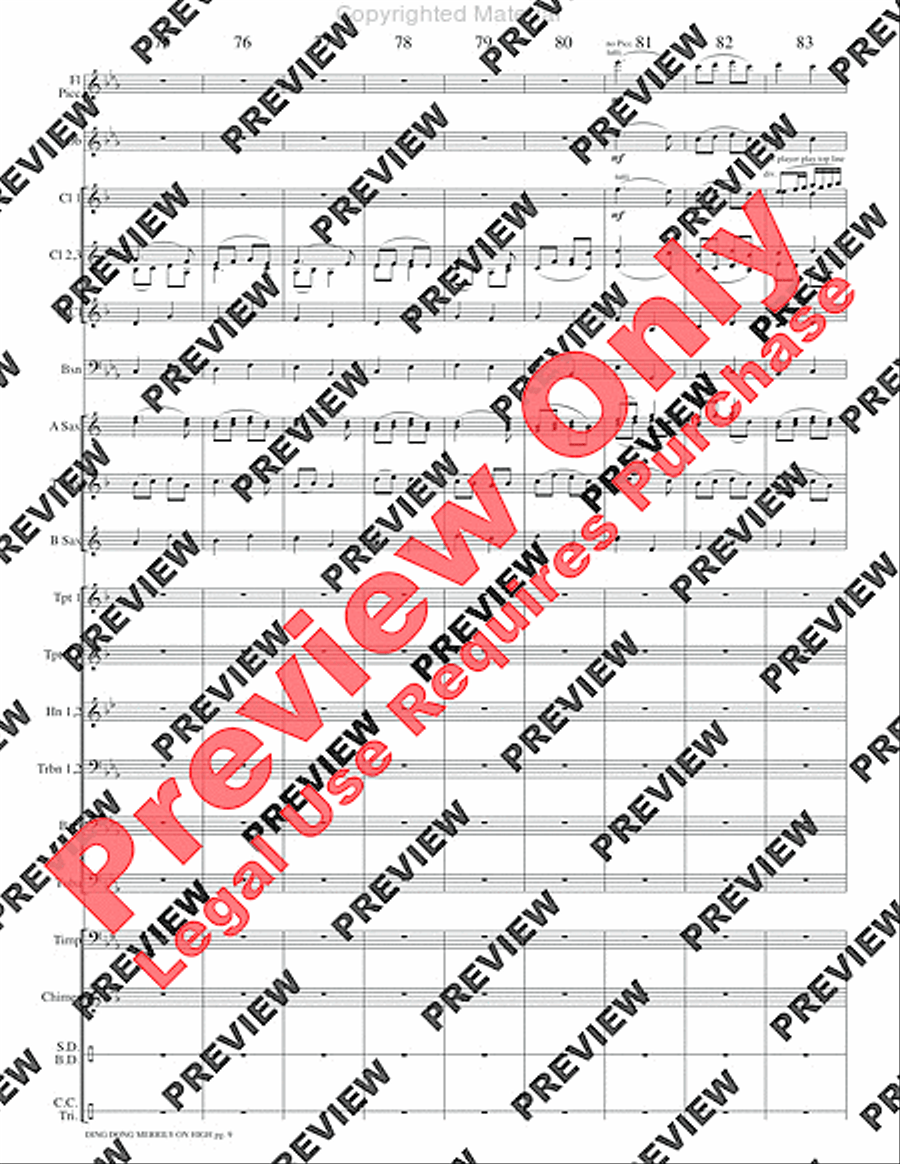 Ding Dong Merrily on High Concert Band scores gallery preview page 12