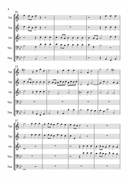 Allegro Maestoso from Handel's Water Music (Brass Quintet) image number null