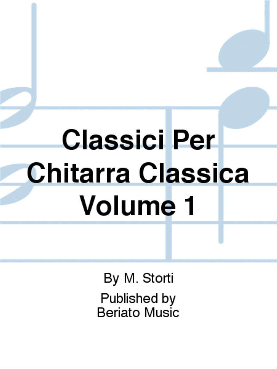 Classici Per Chitarra Classica Volume 1 Guitar scores gallery preview page 1