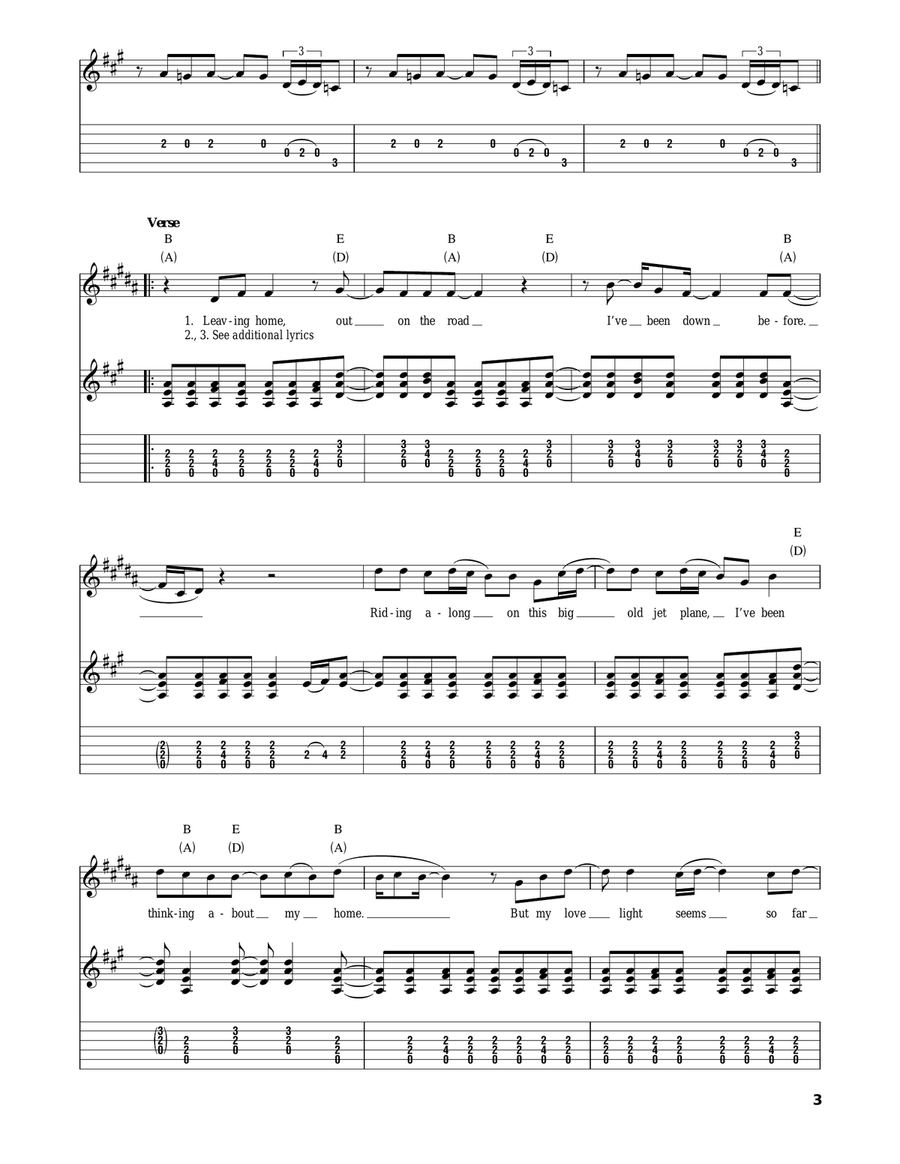 Jet Airliner Jet Airliner Acoustic Guitar scores gallery preview page 3