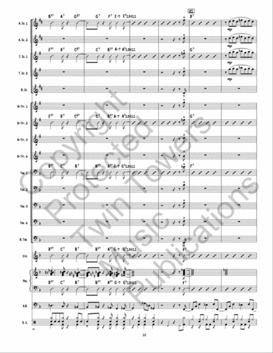 Back This Thang Up Jazz Ensemble scores gallery preview page 16