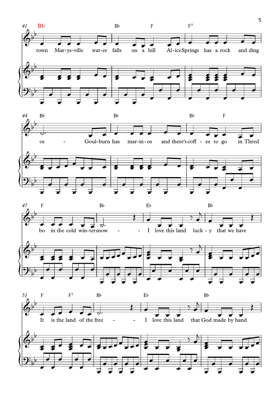 I Love This Land I Love This Land Piano, Vocal scores gallery preview page 5