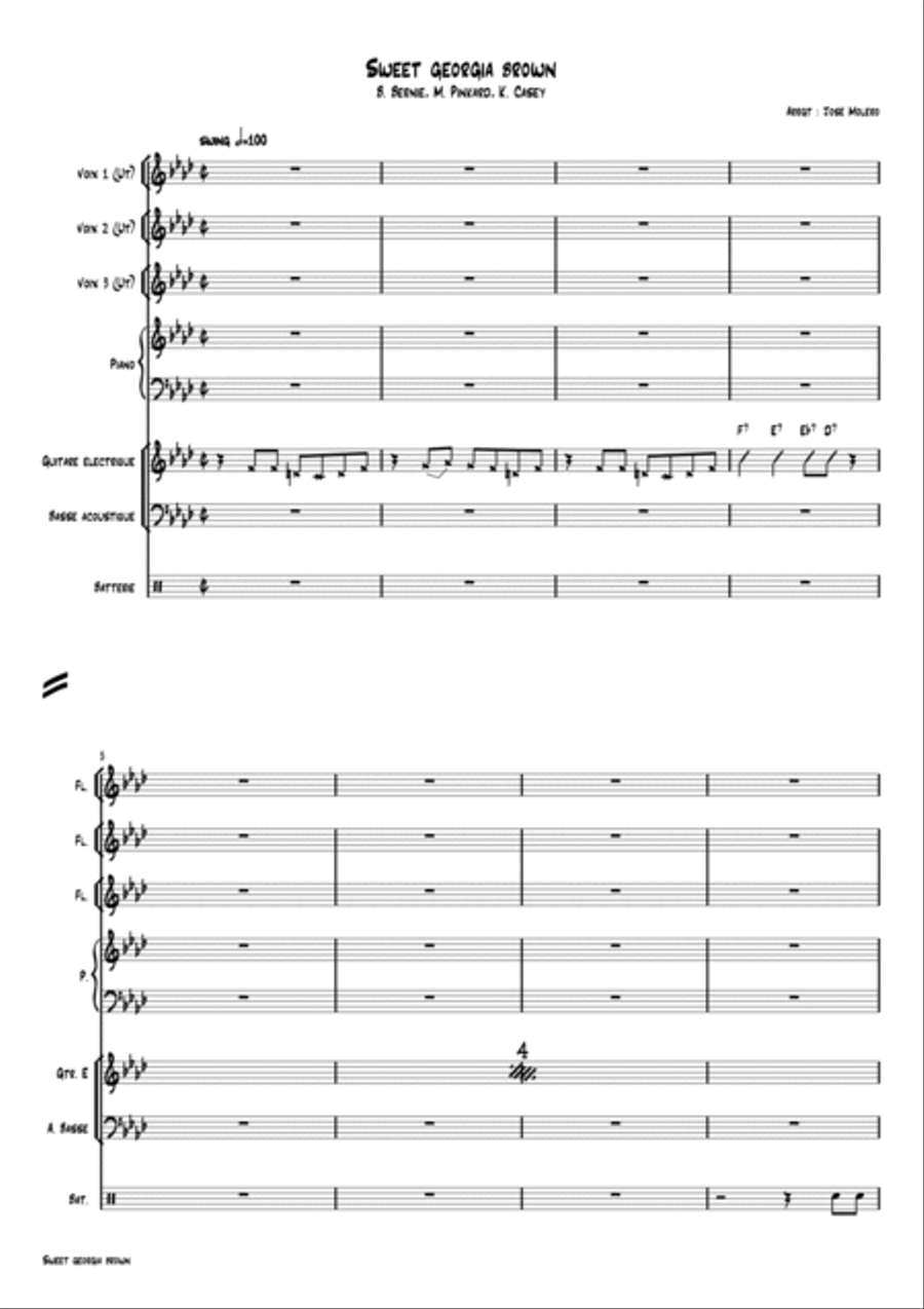 Sweet Georgia Brown Jazz Ensemble scores gallery preview page 2