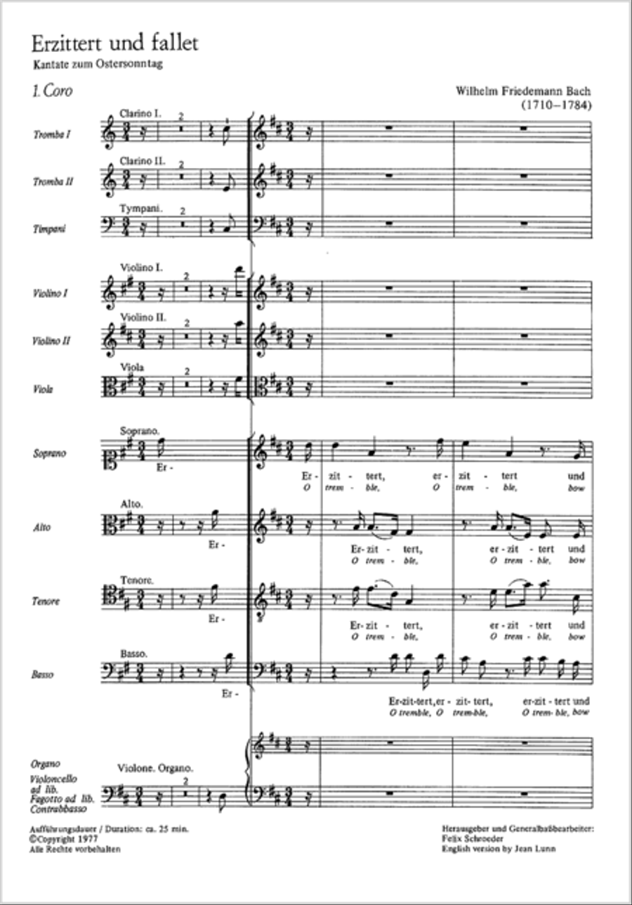 O tremble bow down now (Erzittert und fallet) 4-Part scores gallery preview page 2