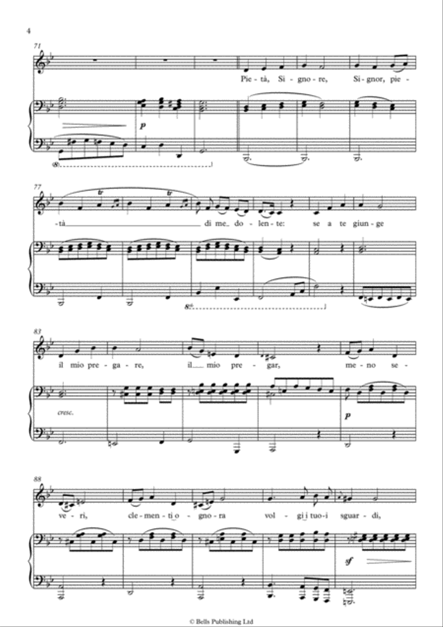 Pieta, Signore! (G minor) Voice Solo scores gallery preview page 4