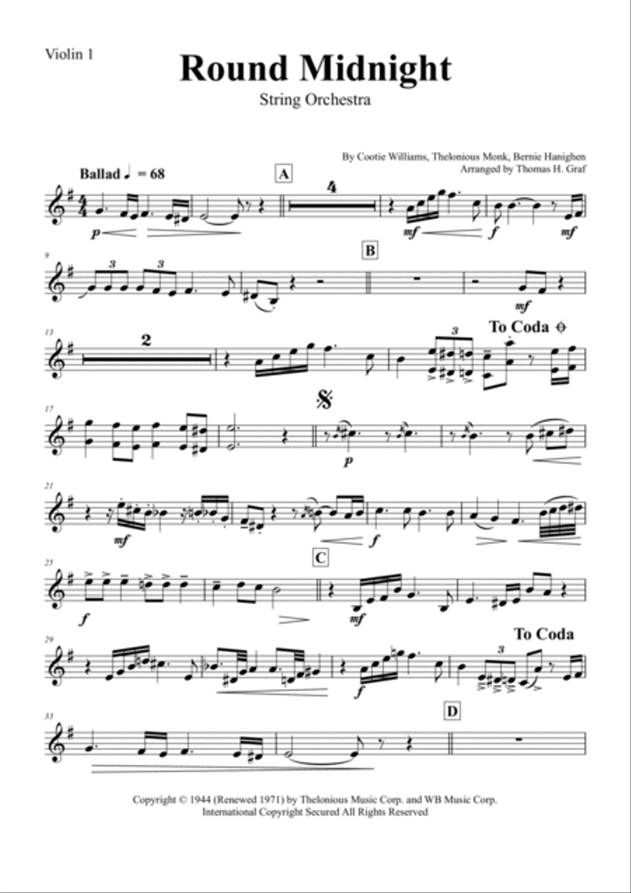 'round Midnight Cello scores gallery preview page 5