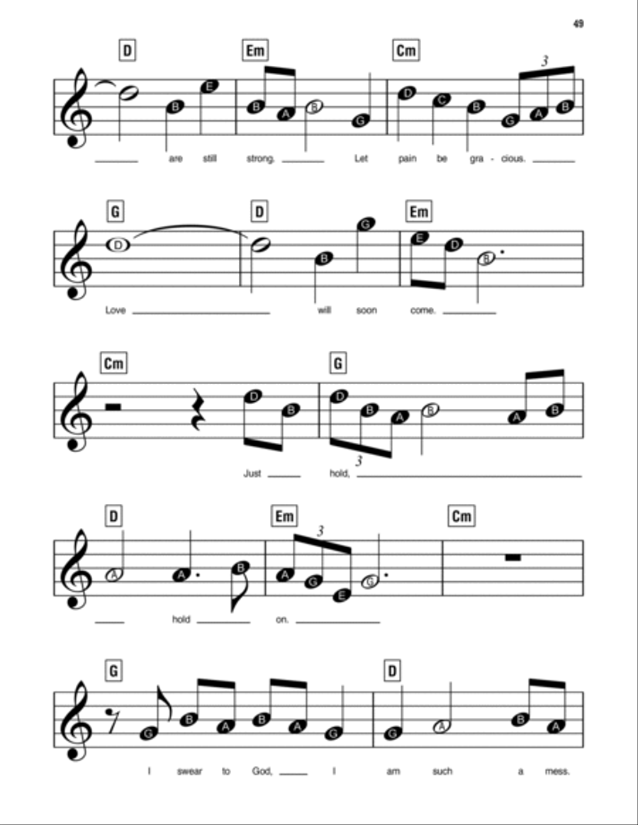 Hold On Easy Piano scores gallery preview page 4