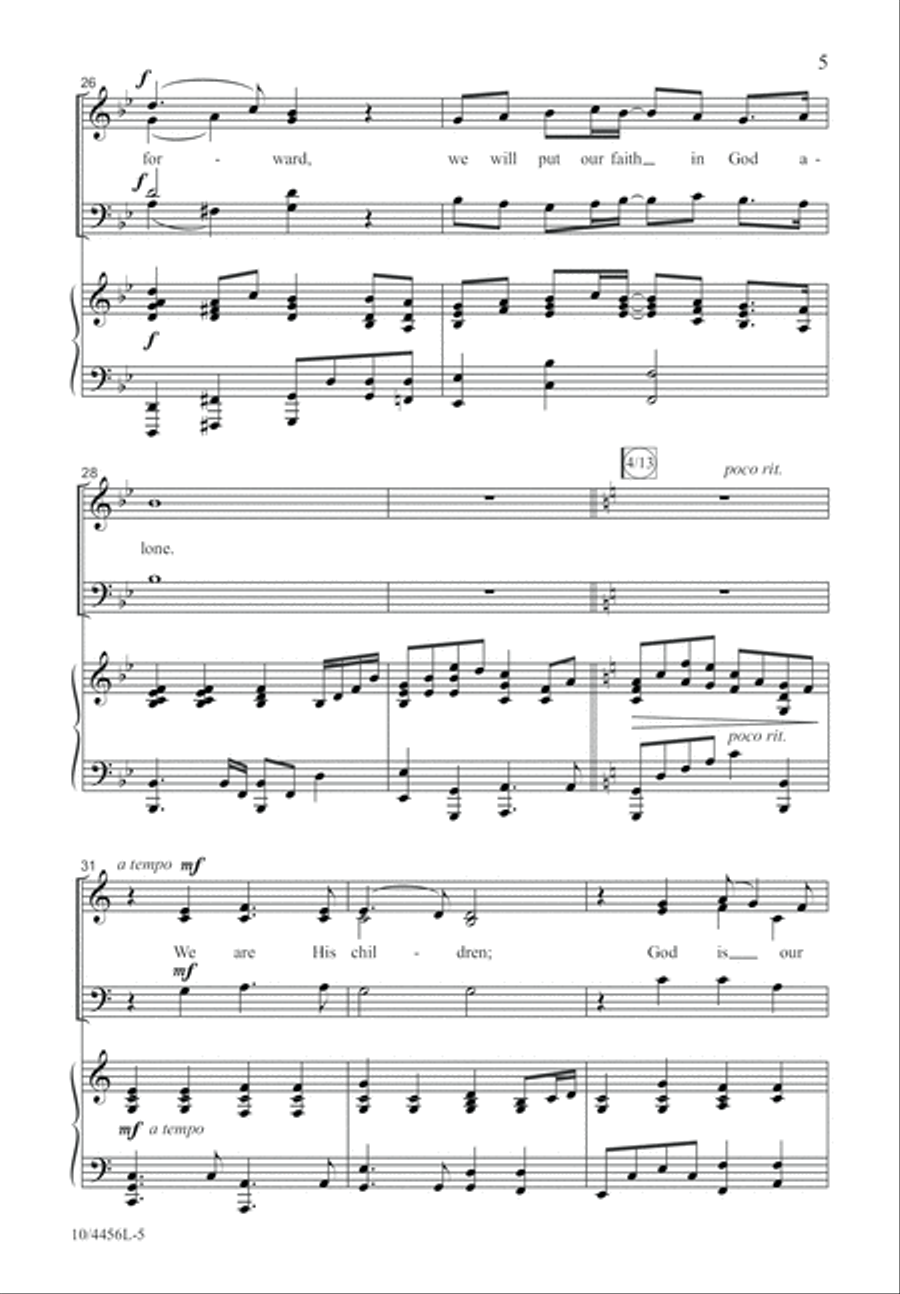 Our Faith in God Alone 4-Part scores gallery preview page 6
