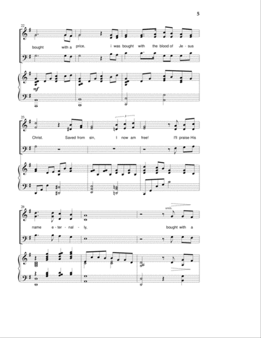 Bought With A Price 4-Part scores gallery preview page 4