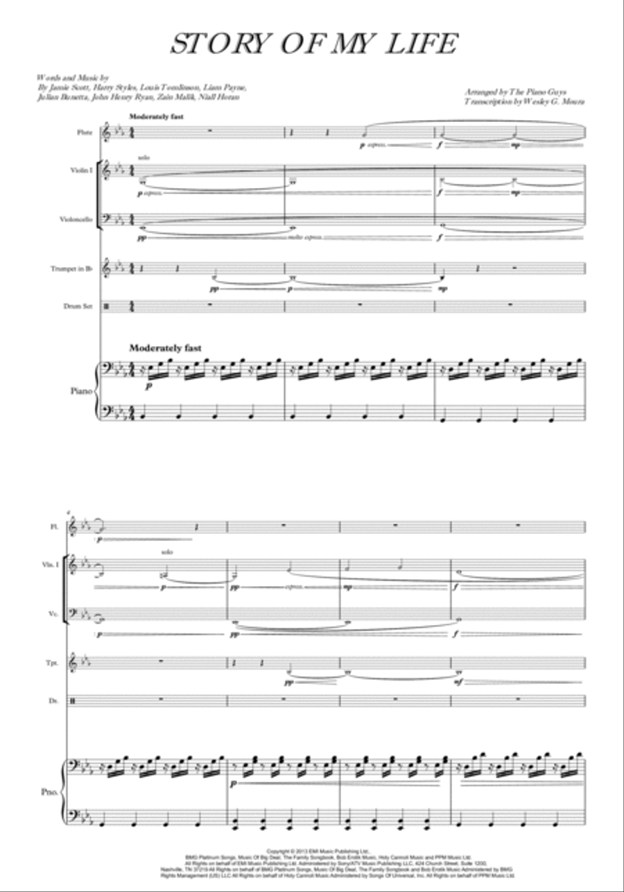 Story Of My Life Small Ensemble scores gallery preview page 2