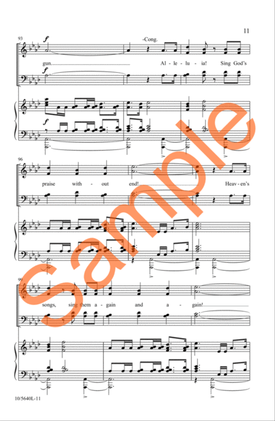 Amazing Grace! How Sweet the Sound 4-Part scores gallery preview page 10