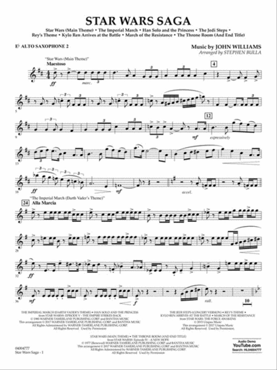 Star Wars Saga Concert Band scores gallery preview page 7