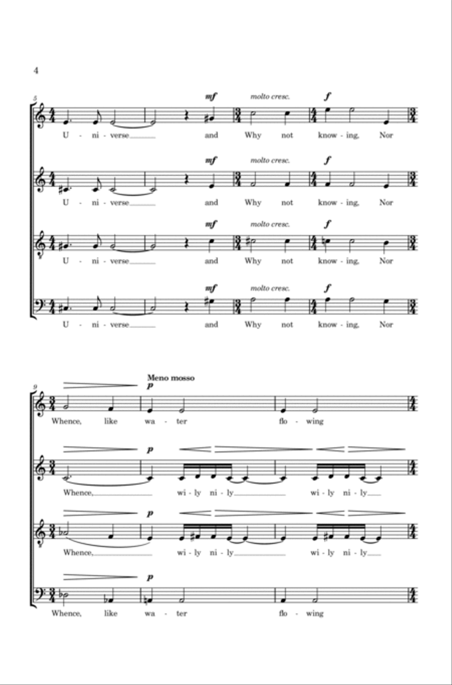 Into this Universe 4-Part scores gallery preview page 4