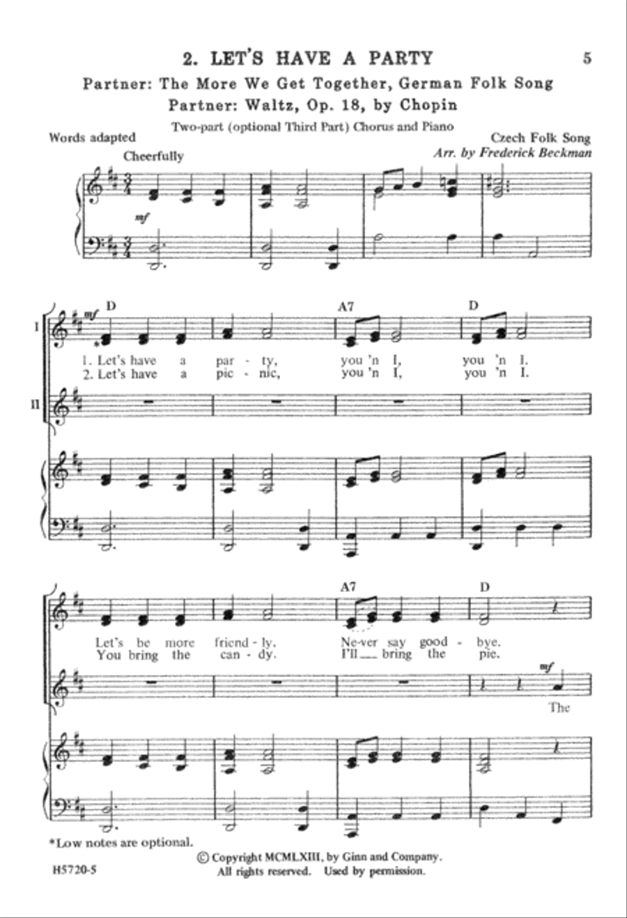 Folk Partner Songs SSA scores gallery preview page 6