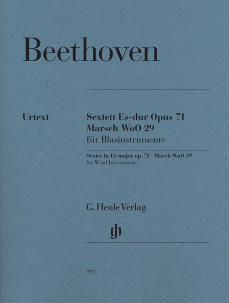 Sextet Op 71 E Flat And March Woo 29 Parts by Ludwig van Beethoven Set of Parts - Sheet Music