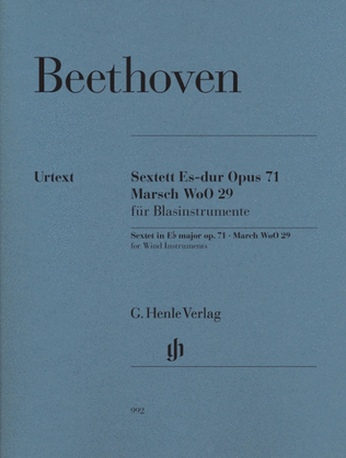 Book cover for Sextet Op 71 E Flat And March Woo 29 Parts