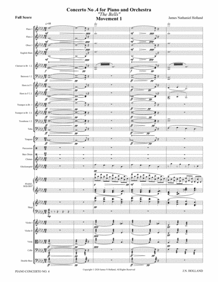 Concerto No. 4 for Piano and Orchestra "The Bells" Full Score and Parts image number null