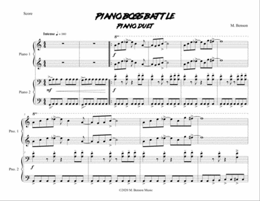Piano Boss Battle Piano scores gallery preview page 1