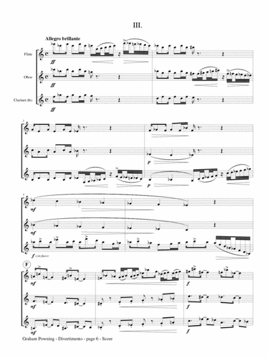 Divertimento for Flute, Oboe, and Clarinet