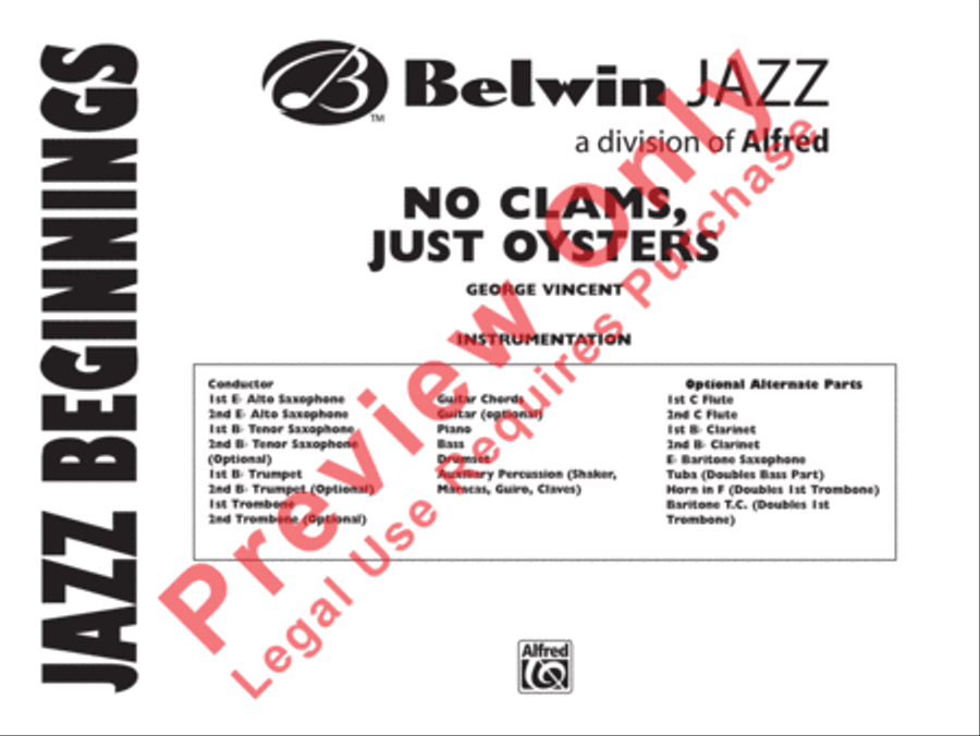 No Clams, Just Oysters Jazz Ensemble scores gallery preview page 2