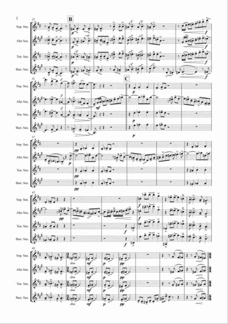 My Family 2 - Grandparents Saxophone Quartet scores gallery preview page 2