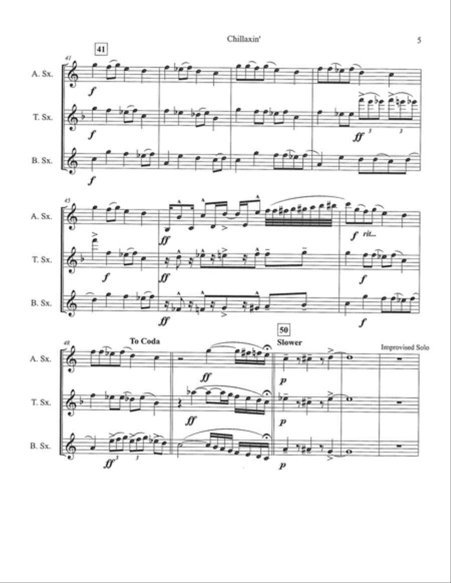 Chillaxin' Woodwind Trio scores gallery preview page 5