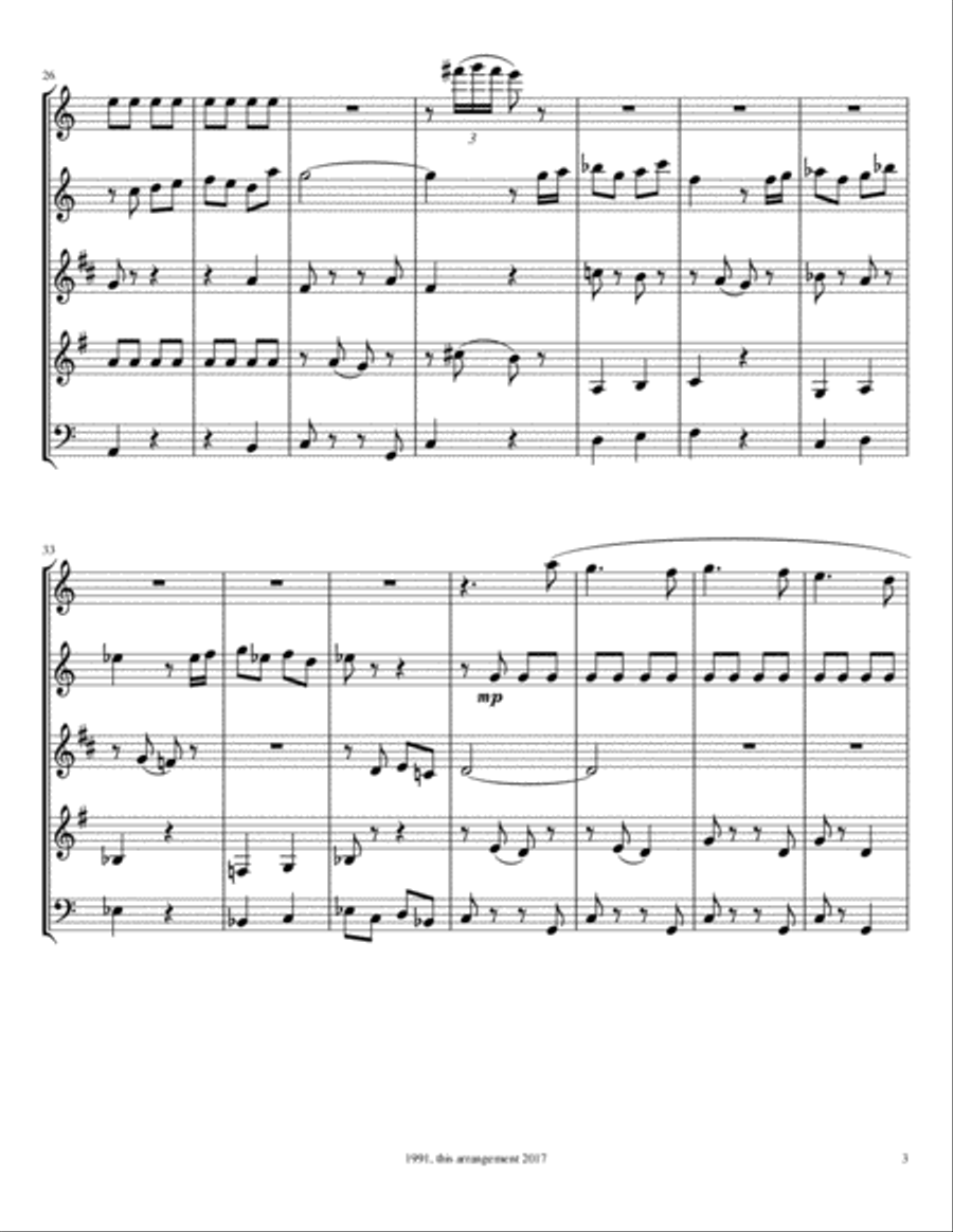 Belle Belle Woodwind Quintet scores gallery preview page 3