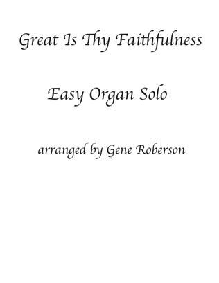 Book cover for Great is Thy Faithfulness Easy Organ Solo
