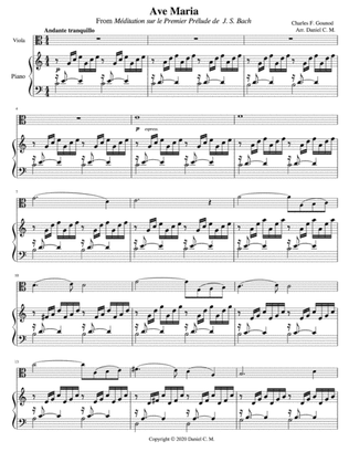 Ave Maria by Gounod (viola and piano)
