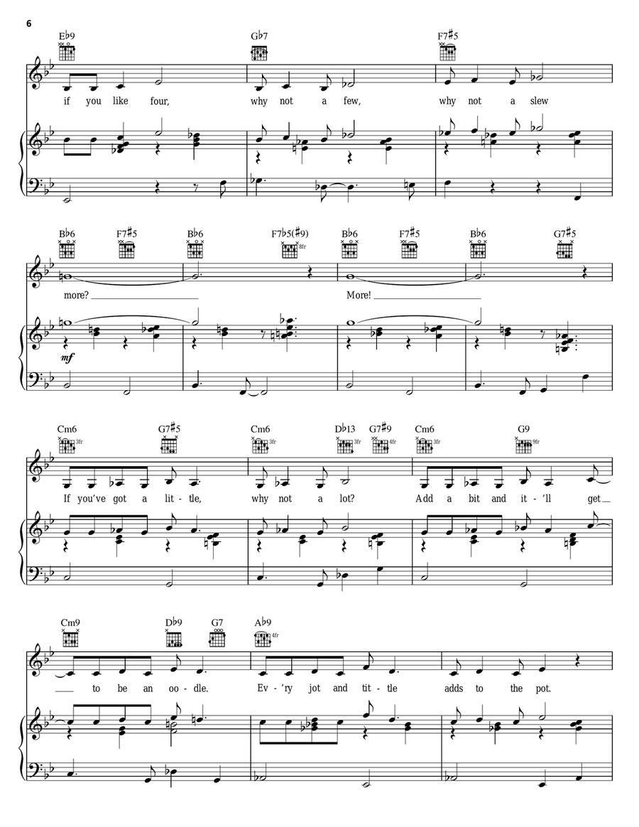 More More Piano, Vocal, Guitar scores gallery preview page 6