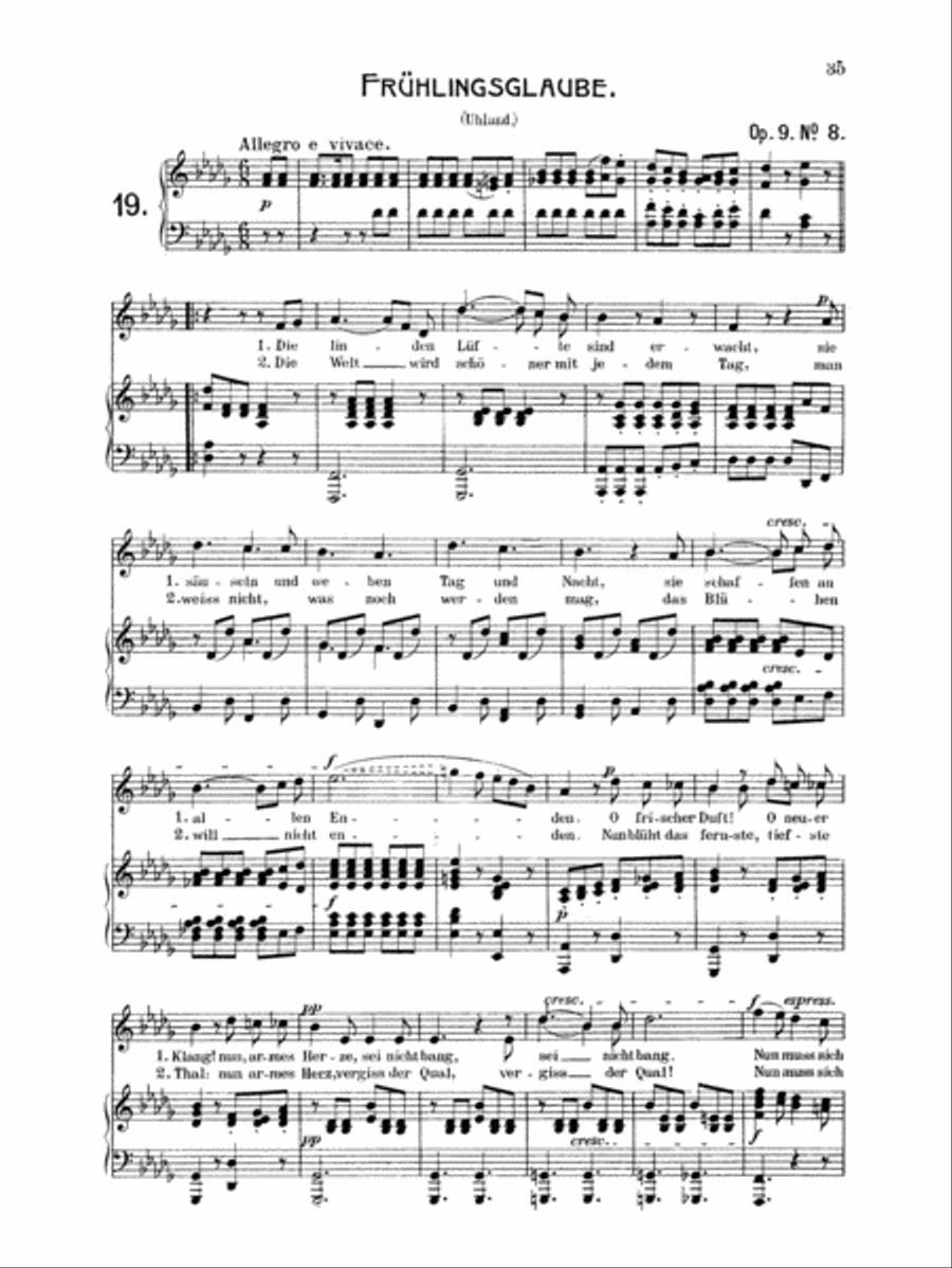Mendelssohn: 79 Songs, Medium Voice (German) Medium Voice scores gallery preview page 1