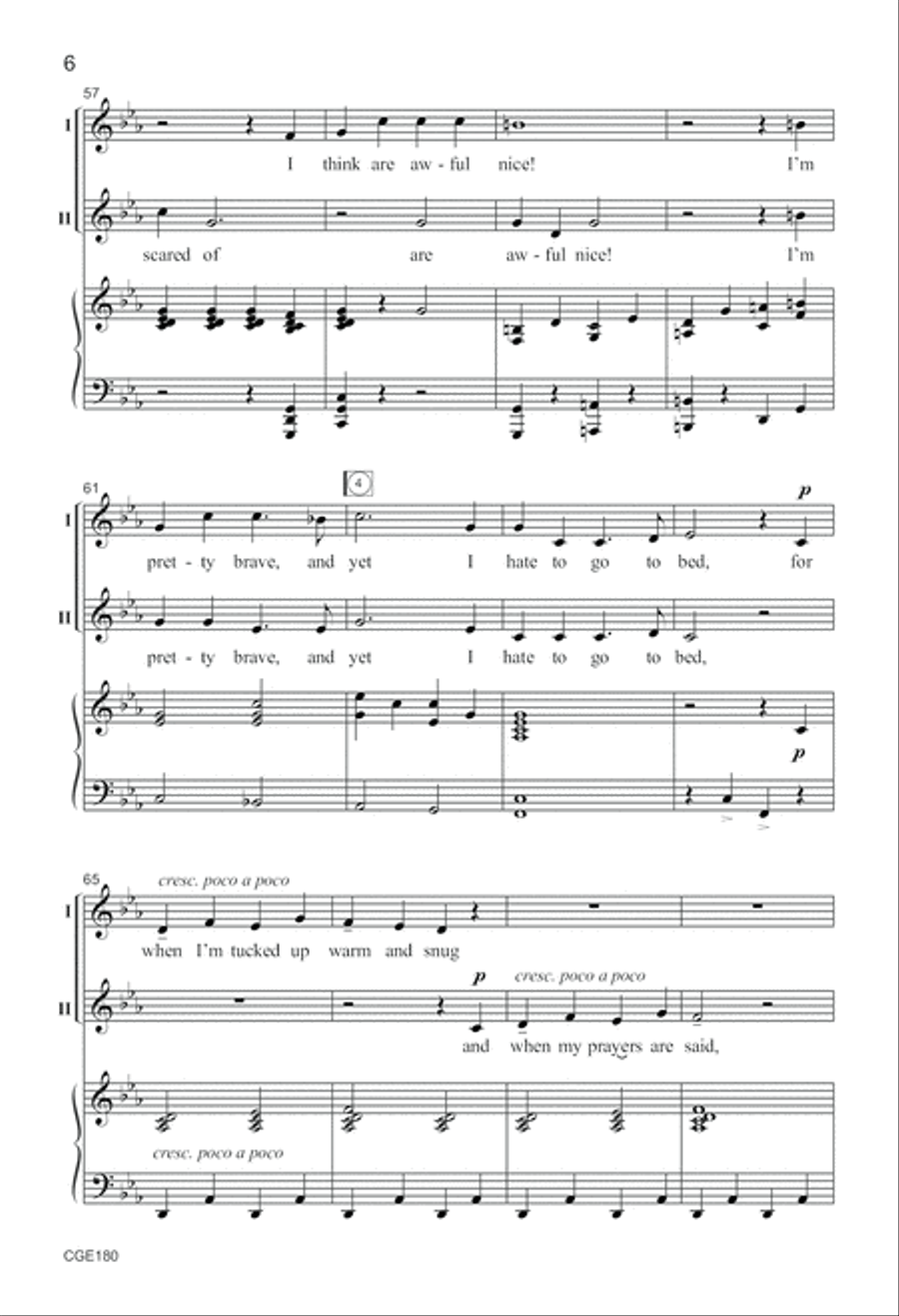 I'm Seein' Things at Night! Choir scores gallery preview page 6