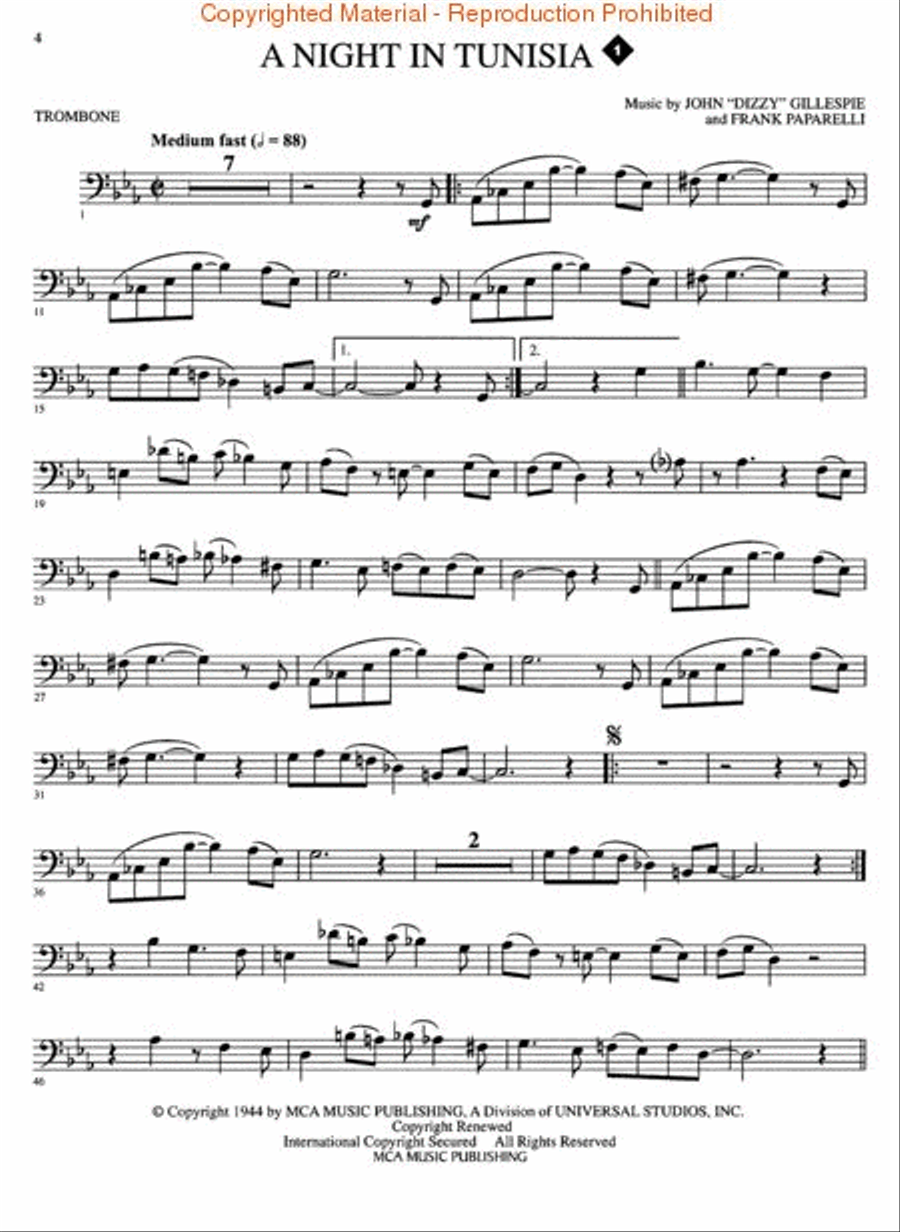 Jazz & Blues Jazz & Blues Trombone Solo scores gallery preview page 3